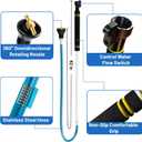 RV Black Water Tank Cleaner,62" Camper Water Tank Rotating Spray Washer Powerful Cleaning Function Rv Black Tank Flush Kit Suitable for RVs Campers