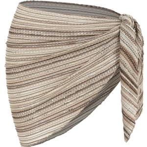 ZAFUL Sarong Coverups for Women Beach Vacation Fishnet See Thru Tie Side Bathing Suit Cover Up Mini Skirt