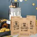 Luckyhern 48 Pcs 2026 Graduation Candy Cookie Treat Bags Kraft Paper Grad Gift Bags Bulk for 2026 Class Graduation Favor Cookie Gift Bags for Snack Candy Cookie Party Supplies