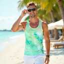 sanatty Men Rave Tank Tops, Graphic Summer Funny Sleeveless, Patriotic, Summer Beach Men's Tanks (Green, M)