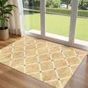 Woven-Look 3x5 Entryway Rug - Small Washable Indoor Outdoor Mats for Front Door Non-Slip Porch Rug Farmhouse Geometric Throw Rugs for Entryway Bedroom Office Kitchen Mat for Floor Porch Decor