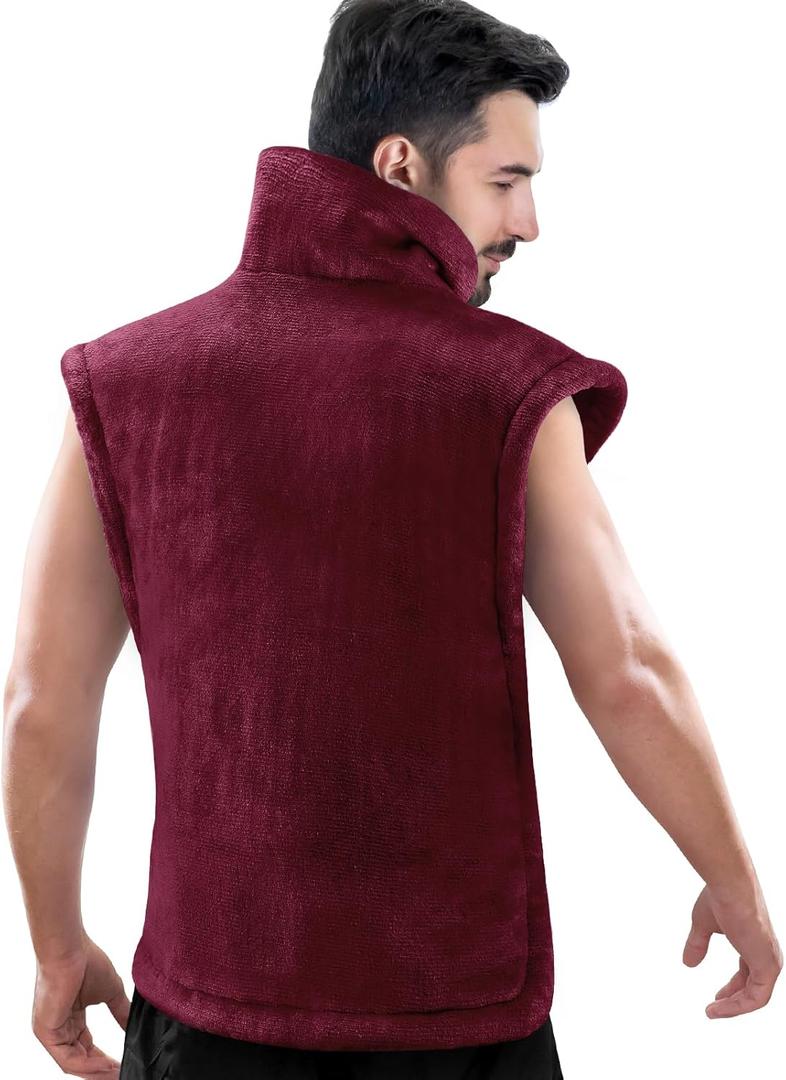 RENPHO Heating Pad for Neck and Shoulders and Back, Valentines Day & Birthday Gifts for Her Him, Electric Heated Pad for Back, Hsa Store Eligible Items, ETL Safety Certified, 21"x23" Red (24"x37")