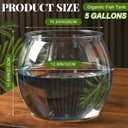Geelin 5 Gallon Plastic Fish Tank Large Bowl Shatterproof with Crystal Clear Clarity for Terrarium, Flower Vase Centerpiece Gift for Fish Lovers (Round)