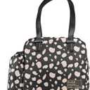 Fit & Fresh Lunch Bag For Women, Insulated Womens Lunch Bag For Work, Leakproof & Stain-Resistant Large Lunch Box For Women With Bottle Pocket, Long Straps, Zipper Closure Laketown Bag Black Cheetah