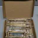 10 Pack 5 Inch Brushed Gold Cabinet Pulls Satin Brass Drawer Pulls Kitchen Cabinet Hardware Kitchen Handles for Cabinets Cupboard Handles Drawer Handles