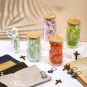 Fumete 4 Sets Christian Gifts for Women Church Gifts Set 16oz Bible Verse Glass Cup Religious Makeup Cosmetic Bags Prayer Tumbler Keychain for Study Group Sunday School God Teacher(Bright Morandi)