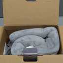 Massaging Weighted Heating Pad for Back Pain Relief,Heating Pads for Neck, Shoulder,Cramp,Portable Heated Pad with 3 Heat Settings & 6 Massage,18 Relaxing Combinations,Auto Off,12"*24",Light Grey