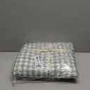 MooMee Gingham Duvet Cover Set 100% Washed Cotton Linen Like Textured Breathable Durable Soft Comfy Modern Checkered Design (Sage Green Gingham, Queen 90"x90")