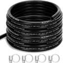 3/8" Marine Fuel Line Hose - 25 FT SAE J1527 Type A1-15 Rubber Fuel Line for Boats, Outboards & Marine Engines