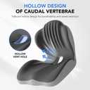 Ergonomic Waist Support and Seat Cushion, 2-in-1 Memory Foam Pad, Hollow Design for Coccyx, Suitable for Office Chairs, Car Safety Seats and Household Use - Relieves Lower Back and Hip Pain (Grey)