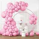 RUBFAC Pink Balloons Different Sizes 105pcs 5/ 10/ 12/ 18 Inch for Garland Arch, Premium Party Latex Balloons for Birthday Party Wedding Baby Shower Gender Reveal Valentine’s Day Party Decoration