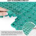 MAXWAVE 18 Pack 12" x 12" Modular Interlocking Floor Mats, Soft PVC Non-Slip Drainage Tiles, Splicing Rubber Cushion Flooring for Deck, Shower, Pool, Basement, Shed, Indoor and Outdoor Use
