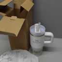 STANLEY Quencher H2.0 Tumbler with Handle and Straw 14 oz | Flowstate 3-Position Lid | Cup Holder Compatible for Travel | Insulated Stainless Steel Cup | BPA-Free | Frost