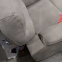 Signature Design by Ashley Next-Gen DuraPella Power Recliner with Adjustable Headrest, Extended Ottoman, USB Charging, Water Repellent Faux Leather, Beige