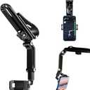 Sun Visor Phone Holder, 360 Rotating Cell Phone Holder Mobile Mount 1080Multifunctional Phone Holder for Car Universal Foldable Cell Smartphones Mount Clip (Grey)