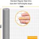 48in x 100ft Hardware Cloth Hot-Dip Galvanized Welded Chicken Wire Fencing - Standard Wire Mesh for Garden, Chicken Coop, Rabbit Cage, Rodent Poultry Enclosures & Predator Protection