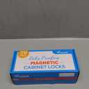 20 Pack Magnetic Cabinet Locks Baby Proofing - Vmaisi Children Proof Cupboard Drawers Latches - Adhesive Easy Installation (Standard)