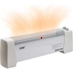 EZ-HEAT 1,500 Watt Baseboard Space Heater with Adjustable Thermostat, Dent-Proof End Panels, Overheat Protection, Tip-Over Switch, & Stay-Cool Body, CZ600 EZ-HEAT 1,500 Watt Baseboard Space Heater with Adjustable Thermostat, Dent-Proof End Panels, Overheat Protection, Tip-Over Switch, & Stay-Cool Body, CZ600