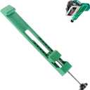 1 Pack Extended Adjustable Cutting Machine Base Guide, Upgraded Extended Length Positioning Clamp Circular Saw Guide Wood Cutting Guide for Dusty Cutting Machines Marble Machines Milling Tasks, Green