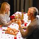 4 Pack Valentines Decorations, 108" X 54" Valentines Tablecloths, Heart-shaped Disposable Red Pink Tablecloths Love Plastic Table Cover, Galentines Decorations Party Supplies for Wedding Birthday