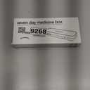 Pill Organizer, Weekly Pill Dispensers, 3 Times A Day, 7 Day Pill Box, Large Compartments Travel Pill Container, Moisture-Proof Medicine Dispenser Pill Case for Fish Oil Vitamins (Dark Green)