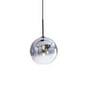 H XD GLOBAL Gradient Color Glass Pendant Light,Modern Glass Hanging Light Chaniler Light (Silver, 20cm)
