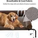 RRPETHOME Large Elevated Cooling Cot, Portable Outdoor Raised Dog Bed | Elevated cooling cot with U-shaped bolster for spine,breathable mesh,portable outdoor bed for large dogs,skid-resistant feet. 54.0"L x 34.0"W x 8.0"Th