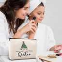 kdqua Sister Gifts Makeup Bag, Best Sisters Gifts for Christmas from Bother, Sister Gift for Christmas Birthday from Sisters Bags Zipper Pouch Travel Organizer Toiletry Bag Cosmetic Bags