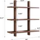 Floating Shelves for Wall 28 inch x 31.5 inch 3-Tier Wall Mounted Floating Shelf Heavy Duty Solid Pine Wood Wall Shelving for Home Living Room, Coffee Bar, Book Storage, Kitchen Decor