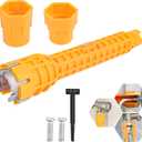 LAGAHS 8 in 1 Sink Multi Water Pipe Wrench, Basin Tap Sink Wrench, Plumbing Tools, Tap Basin Spanner, Plumbers Wrench Tools, Plumbing Tools and Equipment, Toilet Seat Spanner, for Bathroom Kitchen 