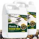 Teexpert 2 Gallon Rock Glue for Landscaping  Strong Pea Gravel Binder & Stone Adhesive for Walkways, Yards, Patios, and Driveways