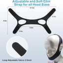 Anti Snoring Devices - Chin Strap for Sleeping - Simple and Effective Stop Anti Snoring Chin Strap - Adjustable Airflow Jaw Strap - Snoring Solution for Women and Men - Black