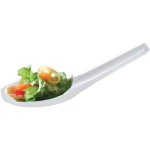 100 Disposable Plastic White Chinese Soup Spoons Asian Soup Spoons Dessert Spoon Tasting spoons & Sample Spoon (100 White Asian Spoons)
