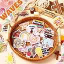 Yuxung 48 Pcs Christian Iron on Patches Religious Vintage Flower Rainbow Embroidery Applique Patch Inspirational Boho Christian Sewing Patches for Backpack, Hats, Clothing, Jeans DIY Emblem Accessory