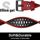 OVERSTEP Watch Band for Garmin Fenix 7/Fenix 7 Pro/Fenix 6/Fenix 6 Pro/Fenix 5/Fenix 5 Plus/Fenix 8 Solar/Amoled 47mm, Silicone Sports Strap for Garmin Quickfit 22 Smartwatch (Red Black)