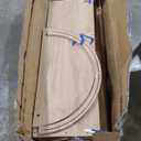 Garvee 71" Tall Arched Kitchen Pantry Cabinet, Modern Farmhouse Kitchen Storage Cabinets with LED Lights, Arched Cabinet with Open & Adjustable Shelves, Hidden Drawer & Glass Door for Dining Room