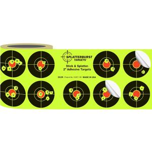Splatterburst Targets - Roll of (510) 2 Inch Stick & Splatter Self Adhesive Shooting Target Stickers - Gun - Rifle - Pistol - Airsoft - BB Gun - Pellet Gun - Air Rifle - Made in USA