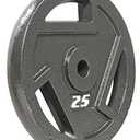 Signature Fitness Cast Iron Plate Weight Plate for Strength Training and Weightlifting, Olympic or Standard, Multiple Sizes (Standard (1-Inch Center))