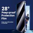 MAGIC JOHN 2 Pack for iPhone 12/12 Pro 6.1 inch Privacy Glass Screen Protector, Auto Dust-Elimination Installation, Bubble Free, Easy Installation