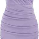 GRACE KARIN Women's Sexy Spaghetti Straps Cocktail Dresses for Wedding Guest Ruched V-Neck Bodycon Dress (Medium)