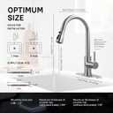 WEWE Single Handle High Arc Brushed Nickel Pull Out Kitchen Faucet,Single Level Stainless Steel Kitchen Sink Faucets with Pull Down Sprayer,Suitable for Laundry Rv Bar