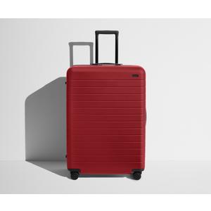 Away Large Checked Luggage, 29 Inch Hardside Suitcase with Spinner Wheels, Lightweight & Durable, TSA Lock, Tango Red