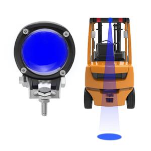 LED Aerial CraneWarningLight,15W DC 10V-80V Round SpotlightWarningLight,Construction Site Safety Warning Light,LED Flash WarningLight for Overhead Crane Indicators (Blue-4)