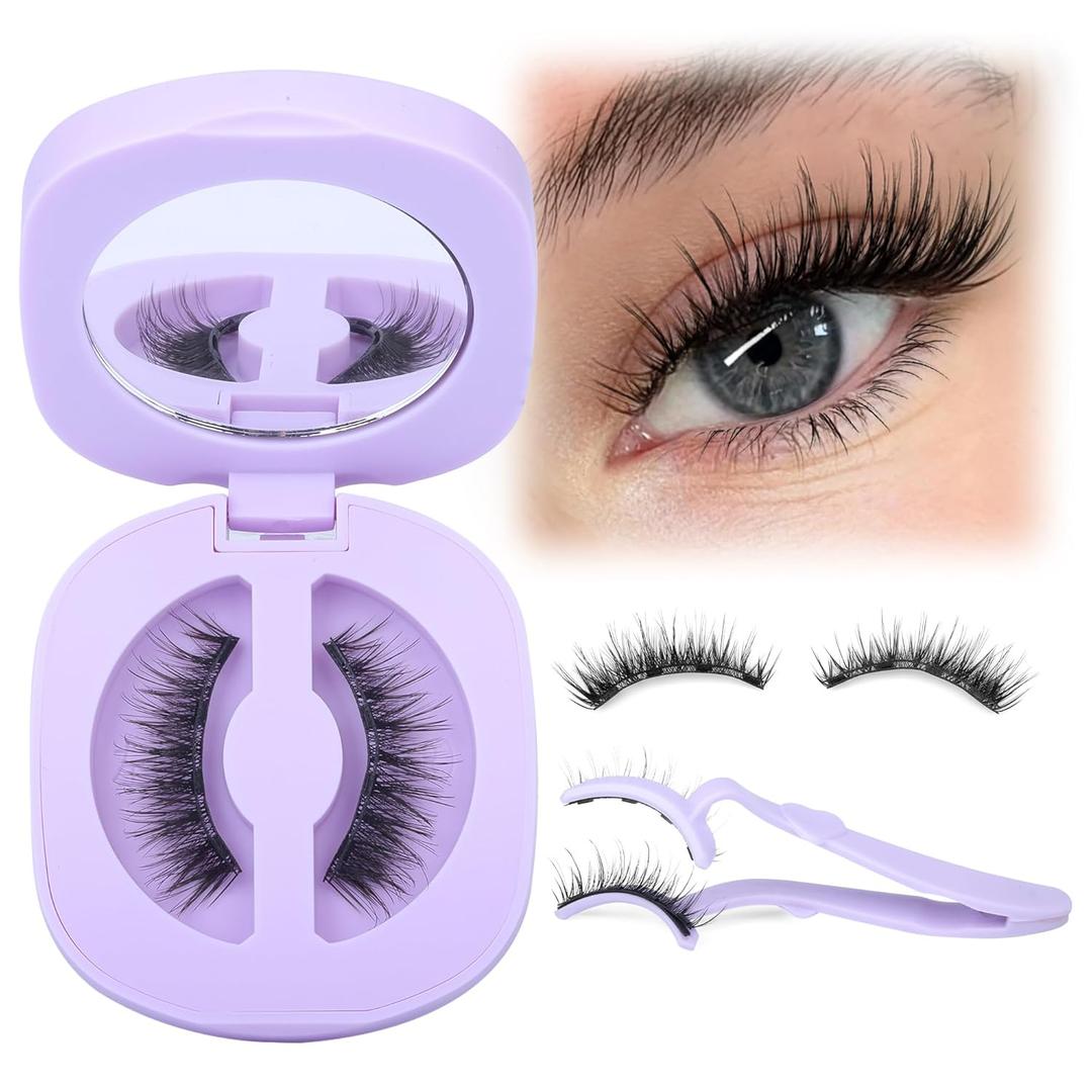 Magnetic Eyelashes with Applicator Natural Look Magnetic Lashes No Need Glue False Eyelashes with Magnets Wispy Lashes by Lanflower