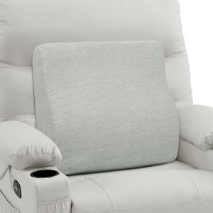 TANYOO Back Support Pillow for Recliner Dual Layer Lumbar Support Pillow with Gel Memory Foam Ergonomic Orthopedic Lumbar Cushions for Elderly Lower Back Pain Relief Washable Cover Light Grey