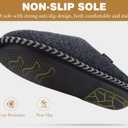 KuaiLu Womens Memory Foam Slippers Ladies Cozy Fuzzy Plush Fur Lined Warm Winter Cushioned Slip on House Bedroom Shoes Comfy Indoor Outdoor Hard Sole Arch Supportive Plantar Fasciitis Black Size 9