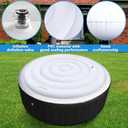 4.5 Ft Inflatable Hot Tub Cover - Energy Saving Lid for Round Hot Tub - Foldable Protective Rain Overflow Cover for Outdoor Inflatable Hot Tubs