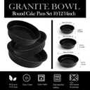 3-Pack Enamel Roasting Pan Set Round Deep Baking Pans Oven Trays10"/12"/14" Cake Pans High Performance Non-Toxic Pizza Pan Cookie Baking Sheets Oven Trays For Cooking Merry Christmas Gift for Mom, 10.24/12.6/14inch