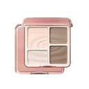 JUDYDOLL Highlight & Contour Palette, All-in-One Matte Highlighter Contour Compact, stocking stuffers, Blendable Face Makeup for Cool and Olive Skin Tone (01 Wave Shadow Palette)