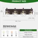 IZORRO Bathroom Light Fixtures, 4 Light Oil Rubbed Bronze Vanity Light, Modern Wall Sconces with Globe Clear Glass Shade, Vanity Lighting Fixtures Over Mirror,E26 Bulb Socket